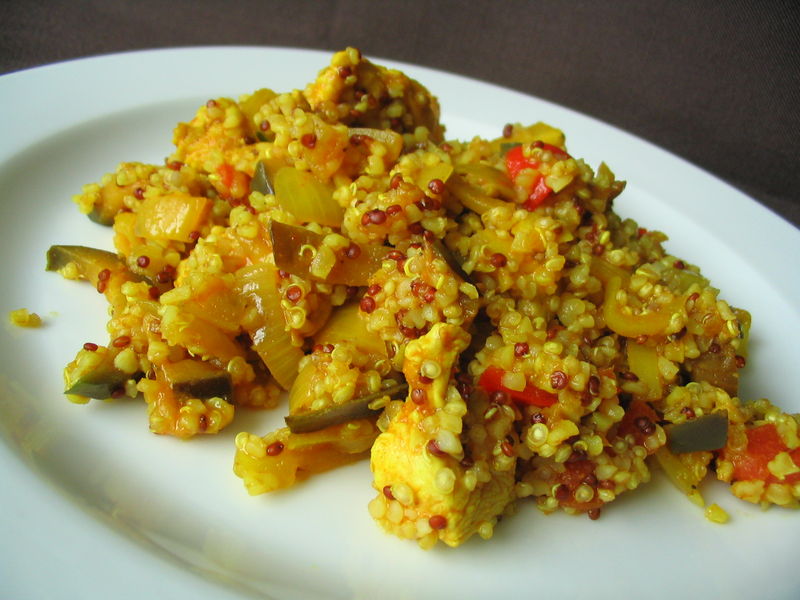 Receta de quinoa y pollo