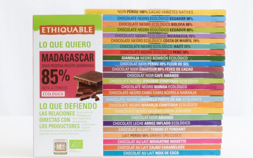 Gama chocolates de Comercio Justo ethiquable