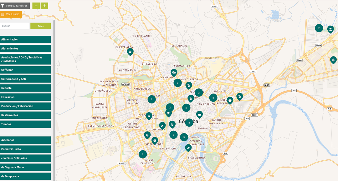 Mapa iniciativas Córdoba