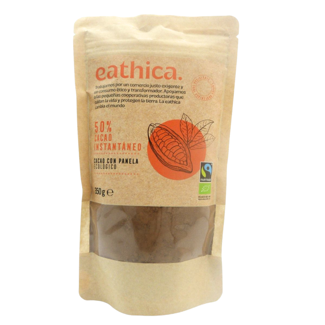 Cacao instantáneo eathica. BIO 50% Panela 350 g